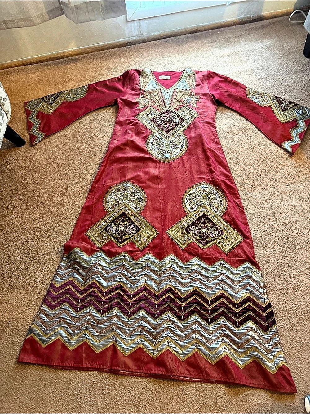 Embellished Red Kurta